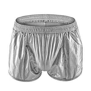 Ropa interior sexy para hombre, novedad de 2025, pantalones cortos de cuero brillante, pantalones cortos de playa brillantes de tres colores con cintura elástica informal para hombre, pantalones cortos de gimnasio - Product Image 5