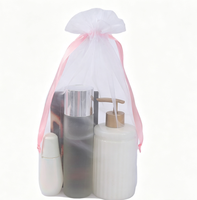 Sac cadeau rose en maille respirante avec cordon de serrage pour bonbons, aromathérapie et souvenirs de mariage
