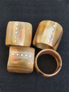 ชุดกำไลแตรธรรมชาติสไตล์อินเดียทำด้วยมือวัสดุออร์แกนิกแกะสลักลายดวงจันทร์ศิลปะแขวนผนังสไตล์เลิฟ - Product Image 5