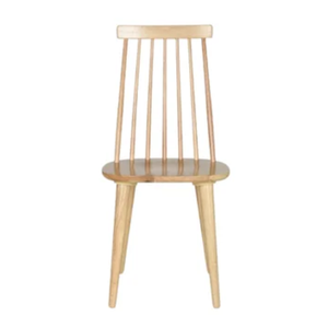 Chaise de restaurant à dossier haut en bois massif de teck pour salle à manger, cuisine et villa - Product Image 1