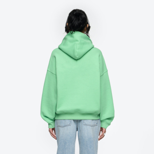 Venta al por mayor OEM personalizado hombres pulóver sudaderas con capucha diseño ligero en color sólido para invierno liso teñido sudaderas con capucha - Product Image 2