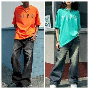 กางเกงยีนส์ขาบานสำหรับผู้ชายกางเกงยีนส์ระบายอากาศได้ดีมีกระดุมสีฟ้าสำหรับฤดูหนาวฤดูร้อนฤดูใบไม้ผลิขายส่ง - Product Image 1