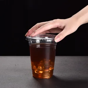 Parfait pour la glace café Smoothie Soda boissons froides conteneur compostable tasses à eau en plastique tasse à vin