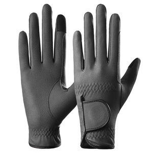 Gants noirs de meilleure qualité pour hommes et femmes en cuir, polo équestre pour enfants, vélo, vente en gros de chevaux - Product Image 4