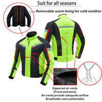Veste de moto pour homme en Cordura personnalisée, résistante, légère, respirante, séchage rapide, doublure amovible pour l'hiver, toutes saisons