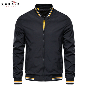 2022 XAPATA SPORTS hiver Logo personnalisé hommes Bomber Varsity veste col montant manches longues haute qualité toile imperméable - Product Image 3