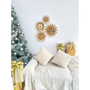 Wholesales Vietnam <b>Wall</b> <b>Hangings</b> Decor Set of 4 Hyacinth <b>Wall</b> <b>Baskets</b> Woven <b>Wall</b> Plates - Product Image 5