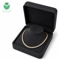 Collier avec pendentif en diamant de laboratoire de couleur D, taille marquise personnalisée, or jaune 14 carats, certifié IGI, bijoux de luxe élégants pour femmes