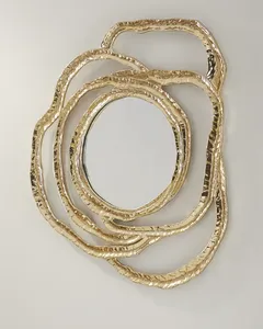 Hot Selling Modern Square <b>Gold</b> Iron <b>Wall</b> <b>Mirror</b> - Product Image 6