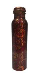 Indian Copper <b>Bottle</b> Pure 100% Printed Copper <b>Water</b> <b>Bottle</b> for Gym Sport and Travel Propose Dirking <b>Water</b> <b>Bottle</b> Made in India - Product Image 6