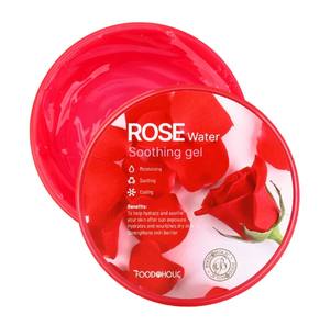 GEL CALMANTE DE AGUA DE ROSA FOODAHOLIC 300ml para una hidratación suave y alivio floral de la piel con extracto de rosa cosmético coreano - Product Image 1