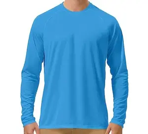 Men's Sun Protection Shirts Long Sleeve Raglan sleeves Shirts Outdoor Rash Guard for Fishing Hiking Swimming Running