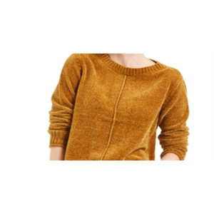 Cardigan in ciniglia giallo da donna Style Co, taglia L, casual, traspirante, invernale, con logo frontale e decorazione a lettere, per autunno/inverno - Product Image 2