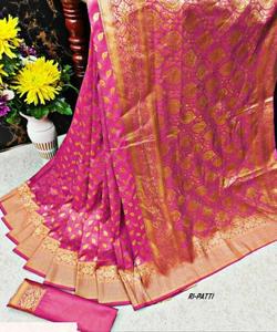 Sarees en soie d'art vente en gros femmes saree adultes lavable nettoyage à sec inde et pakistan soutien pleine taille saree/sari/shari 500 5634 vêtements - Product Image 2