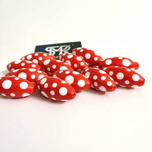 Figuras Decorativas de Resina Ovaladas con Diseño de Ángel y Lunares Rojos para Manualidades, Joyería, Fabricación de Collares, Accesorios de Moda Hechos a Mano - Product Image 6