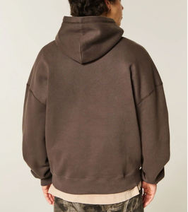 OEM Sweats à capuche en molleton de haute qualité prêt à l'emploi, surdimensionnés, solides, chauds et respirants, avec broderie et sérigraphie - Product Image 4