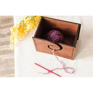 Support de créateur de bol en fil de bois moderne parfait pour tricoter des projets de crochet et un affichage élégant dans la zone d'artisanat - Product Image 5