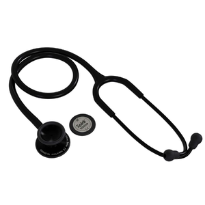 Estetoscopio de diafragma flotante sintonizable profesional para adultos y pediátricos edición negra con fuente de alimentación manual - Product Image 2