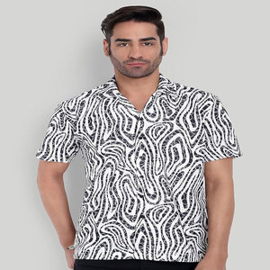 Camisa de manga corta Verano Media manga Casual Ropa de hombre con bolsillo Papá Desgaste Camisa de cuello cuadrado - Product Image 3