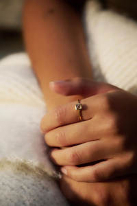 ชุดแหวนพลอยควอตซ์ชุบทองคำขาวบนเงินแท้สไตล์วินเทจ สำหรับทุกเพศ เหมาะเป็นของขวัญในโอกาสต่างๆ - Product Image 4