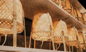 Plafonnier en bambou fait à la main du Vietnam parfait pour la décoration élégante de la maison, du café et du restaurant - Product Image 2