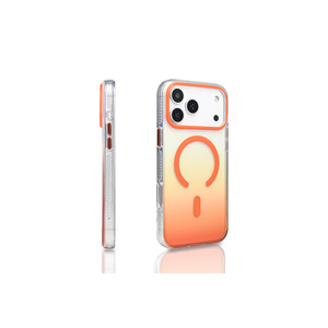 Édition Or pour MagSafe Compatible avec iPhone 17 Pro Max Coque Transparente Dégradée Couleur MRSA Toros Housse en Silicone Translucide - Product Image 3