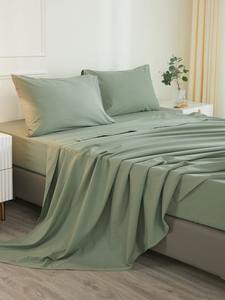 Wholesale Durable Luxury Hotel <b>Duvet</b> <b>Cover</b> Set 400TC Classic Solid Color Breathable Washed Cotton Wrinkle Free Eco-Friendly - Product Image 4