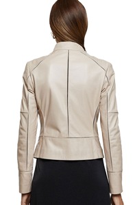 Automne solide coupe-vent PU pour femmes dames décontracté court motard vestes en cuir avec bouton poche ceinturé vêtements Pour Femmes - Product Image 3