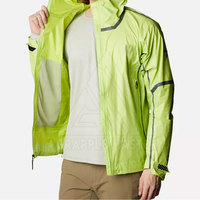 Concevez votre propre veste de pluie pour homme, de haute qualité, imperméable, respirante, coupe-vent, à capuche, en polyester/nylon.