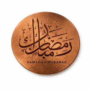 Assiette en cuivre du Ramadan avec mosquée et croissant de lune, art islamique, assiette décorative, Ramadan Kareem, Eid Mubarak, décoration de la maison - Product Image 4