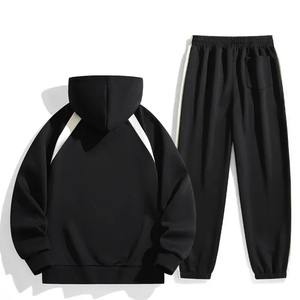 Ensemble de vêtements de sport d'hiver décontractés grande taille pour hommes sweats à capuche respirants vestes pantalons pour la course à pied chaude de sports d'hiver d'automne - Product Image 4