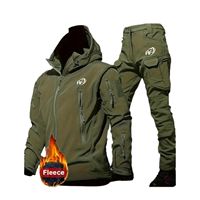 Uniforme Táctico de Guardia de Seguridad de Primera Calidad, Chaqueta y Pantalón Verde Oliva con Cierre Completo, Tejido Suave Impermeable para Hombre, Invierno