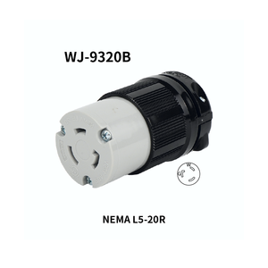 Connecteur industriel standard avec mise à la terre Hubbell compatible WJ-9320B Twist-Lock Plug NEMA L5-20 20A 125VAC - Product Image 1