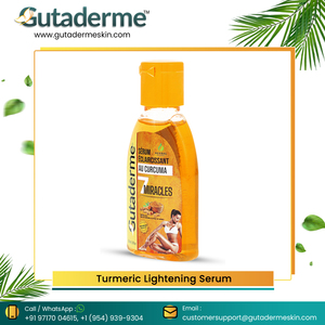 Sérum de soin de la peau de qualité supérieure de qualité supérieure au curcuma éclaircissant le visage Niacinamide Arbutine Vitamine E Beurre de karité blanchissant - Product Image 3