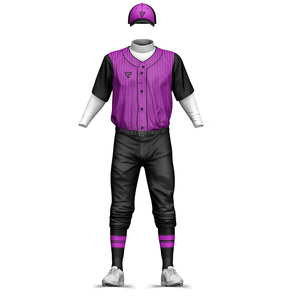 Maillot de baseball à manches courtes, logo personnalisable, broderie, vêtements de sport en polyester uni, uniformes d'impression par sublimation, Offre Spéciale - Product Image 3