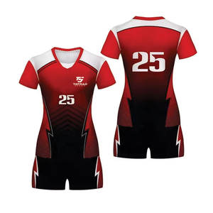 ชุดวอลเลย์บอลพิมพ์ลายคุณภาพสูง ราคาคุ้มค่า ปรับแต่งได้ ผลิตจากผ้าโพลีเอสเตอร์ 100% - Product Image 1