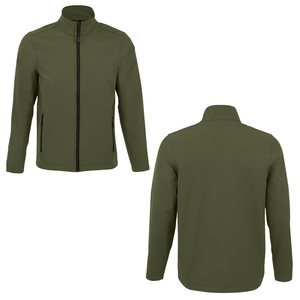 Waterproof Windproof Outdoor Casual Softshell <b>Jacket</b> With Stand Collar Full Zipper Closure <b>Men</b> Softshell <b>Jacket</b> - Product Image 3