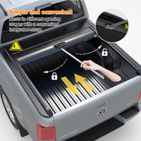 Cubierta Retráctil Rígida con Cierre para Camioneta Amarok y Ram, Cubierta de Aluminio para la Caja de la Camioneta, Instalación sin Perforación