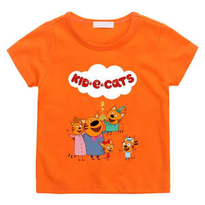Camiseta Deportiva Casual para Niño, 100% Algodón Jersey, Estampado 'Kid-E-Cats' Family <span class=keywords><strong>Chat</strong></span>, Técnica Lavada, Estilo Veraniego - Product Image 6