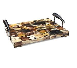 100% naturel vache boeuf corne Rectangle forme plateau de service de haute qualité à la main meilleure finition pour la maison ustensiles de cuisine utilisation de table - Product Image 5