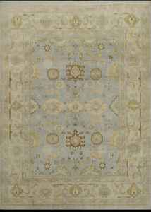 Fait à la main 8x10 ft traditionnel nouveau Oushak indien laine tapis meilleure qualité salon tapis ensemble vente chaude motif abstrait - Product Image 2