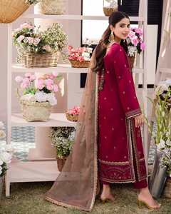 Vestido Formal de Trabajo para Mujer, Moderno, de Excelente Calidad, Último Modelo 2025-2026, Salwar Kameez de Algodón para Fiesta 01135 - Product Image 3