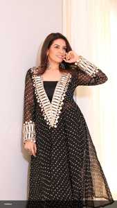 Tendance Viral Bandhani Imprimer Faux Miroir Travail Designer Coordset Anarkali Style Brodé Costume D'été pour Les Fêtes Long Ethnique - Product Image 2