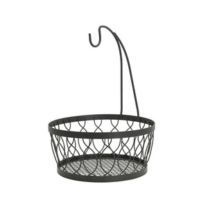 Corbeille à fruits en fer à défilement artisanal avec deux compartiments et finition antique de qualité supérieure pour l'organisation des fruits de cuisine - Product Image 5