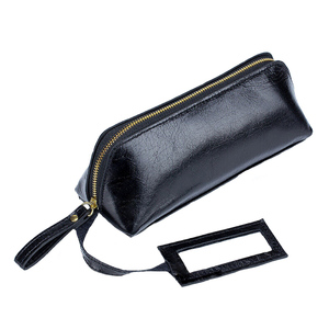 Estuche de maquillaje portátil para mujer con estilo con logotipo nacional Capacidad media Suave PU Cuero PVC Cremallera Bolsa de cosméticos de moda - Product Image 1