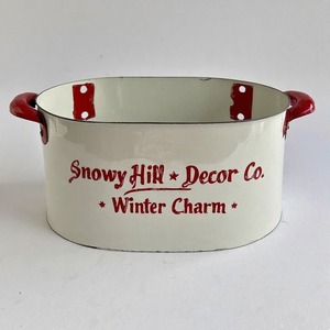 Maceta de vacaciones de pinos brillantes en metal rústico Ideal para esquinas de porche decoradas con luces verdes y adornos navideños - Product Image 4