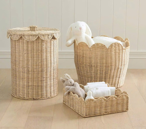 Panier de rangement en rotin naturel avec poignée pour l'organisation à l'intérieur tissé à la main au Vietnam - Product Image 2