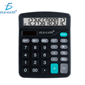 Calcolatrice da Tavolo a Energia Solare con 12 Cifre, in Plastica ABS, con Funzioni Calendario e Sveglia, Alimentata a Batteria per Uso Scolastico - Product Image 1