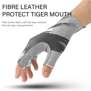 Guantes de Pesca Sublimados de Medio Dedo, Guantes de Ciclismo de Medio Dedo, Cuero Sublimado para Uso Doméstico, Palma de Cuero 2025 - Product Image 6