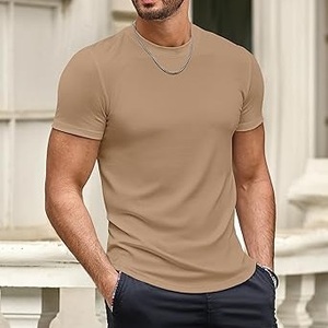 Verano Fitness deportes manga corta Camiseta hombres gimnasio 100% algodón entrenamiento GymT-Shirt ligero liso en blanco transpirable gran oferta - Product Image 2